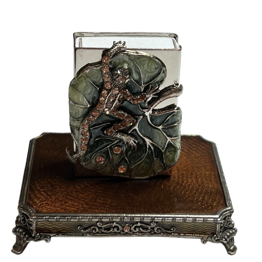 Crystal Frog Lilly Pad Matchbox Cover & Tray